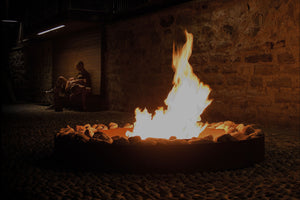 AK47 Design Zen Corten Natural 1800 mm Wood-Burning Fire Pit-The Outdoor Fireplace Store