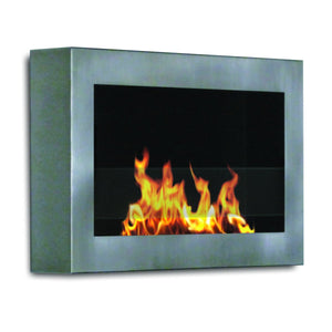 Anywhere Fireplace SoHo Indoor Wall Mount - Stainless Steel - The Outdoor Fireplace Store