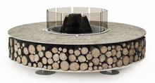 Load image into Gallery viewer, AK47 Design Zero Keramik Botticino Dorato 2000 mm Wood-Burning Fire Pit - The Outdoor Fireplace Store