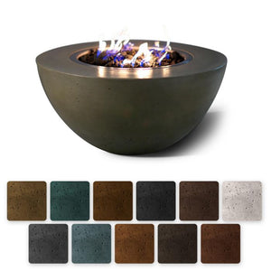 Slick Rock Concrete Oasis 34" Round Fire Bowl - The Outdoor Fireplace Store