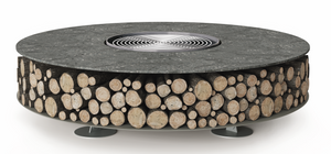 AK47 Design Zero Keramik Nero Ombrato 2000 mm Wood-Burning Fire Pit - The Outdoor Fireplace Store