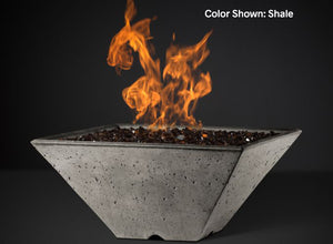 Slick Rock Ridgeline Square Fire Bowl - Match Lit - The Outdoor Fireplace Store