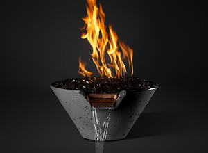 Slick Rock 22" Cascade Conical Fire on Glass - Match Lit - The Outdoor Fireplace Store