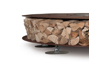 AK47 Design Zero Corten Natural 2500 mm Wood-Burning Fire Pit-The Outdoor Fireplace Store