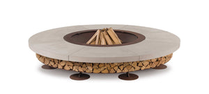 AK47 Design Ercole Concrete Basic Grey 2500 mm Wood-Burning Fire Pit-The Outdoor Fireplace Store
