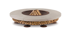 AK47 Design Ercole Concrete Basic Grey 2000 mm Wood-Burning Fire Pit-The Outdoor Fireplace Store