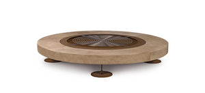 AK47 Design Rondo Santafiora Trachyte Stone 2060 mm Wood-Burning Fire Pit-The Outdoor Fireplace Store