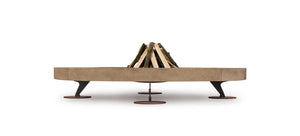 AK47 Design Rondo Santafiora Trachyte Stone 2060 mm Wood-Burning Fire Pit-The Outdoor Fireplace Store