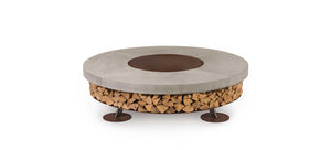 AK47 Design Ercole Concrete Basic Grey 1500 mm Wood-Burning Fire Pit-The Outdoor Fireplace Store