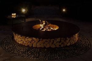AK47 Design Zero Inox 2000 mm Wood-Burning Fire Pit-The Outdoor Fireplace Store