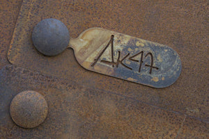 AK47 Design Toast Corten Natural 1250 mm Wood-Burning Fire Pit-The Outdoor Fireplace Store