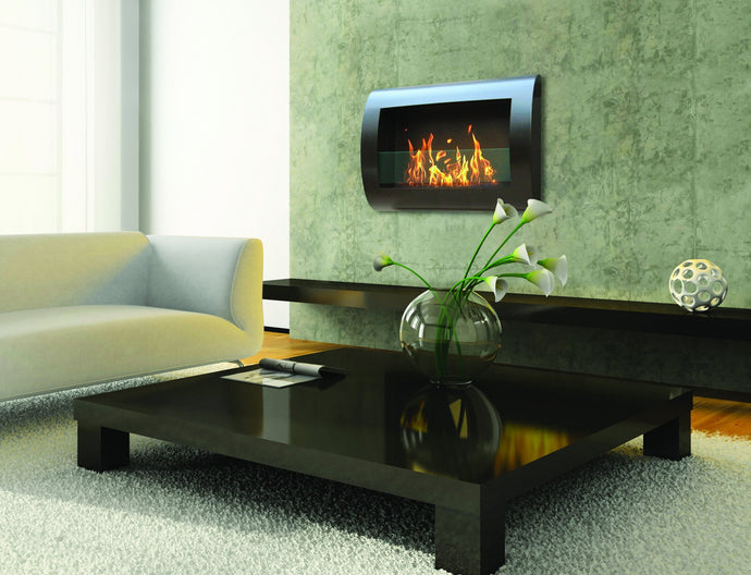 Anywhere Fireplace Chelsea Indoor Wall Mount - Black - The Outdoor Fireplace Store