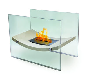 Anywhere Fireplace Broadway Indoor/Outdoor Floor Standing - Beige - The Outdoor Fireplace Store