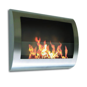 Anywhere Fireplace Chelsea Indoor Wall Mount - Stainless Steel - The Outdoor Fireplace Store