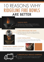 Load image into Gallery viewer, Slick Rock Ridgeline Square Fire Bowl - Match Lit - The Outdoor Fireplace Store