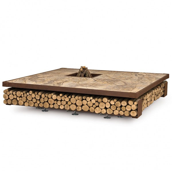 AK47 Design Opera Rain Forest Brown 2000 mm Wood-Burning Fire Pit-The Outdoor Fireplace Store
