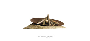 AK47 Design Discolo Corten Natural 1200 mm Wood-Burning Fire Pit-The Outdoor Fireplace Store