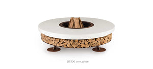 AK47 Design Ercole Concrete White 1500 mm Wood-Burning Fire Pit-The Outdoor Fireplace Store