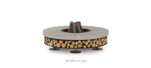 AK47 Design Ercole Concrete Basic Grey 1200 mm Wood-Burning Fire Pit-The Outdoor Fireplace Store