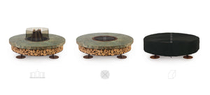 AK47 Design Ercole Marble Rain Forest Green 1500 mm Wood-Burning Fire Pit-The Outdoor Fireplace Store