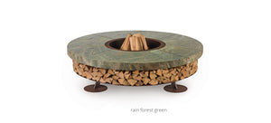 AK47 Design Ercole Marble Rain Forest Green 1200 mm Wood-Burning Fire Pit-The Outdoor Fireplace Store
