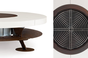 AK47 Design Ercole Concrete White 1500 mm Wood-Burning Fire Pit-The Outdoor Fireplace Store