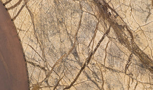 AK47 Design Ercole Marble Rain Forest Brown 1200 mm Wood-Burning Fire Pit-The Outdoor Fireplace Store
