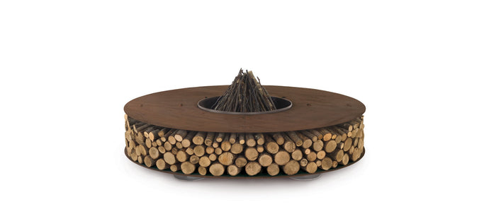 AK47 Design Zero Corten Natural 1000 mm Wood-Burning Fire Pit-The Outdoor Fireplace Store