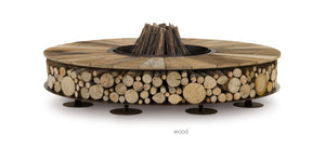 AK47 Design Zero Old Wood 2000 mm Wood-Burning Fire Pit-The Outdoor Fireplace Store