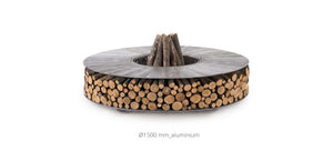 AK47 Design Zero Black Aluminium 1500 mm Wood-Burning Fire Pit-The Outdoor Fireplace Store