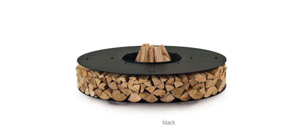 AK47 Design Zero Black 2000 mm Wood-Burning Fire Pit-The Outdoor Fireplace Store