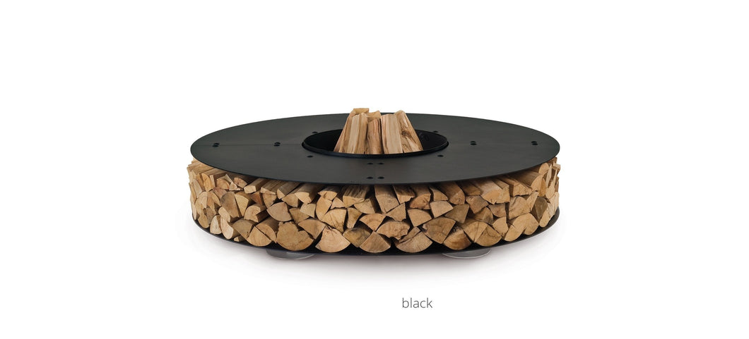 AK47 Design Zero Black 1000 mm Wood-Burning Fire Pit-The Outdoor Fireplace Store