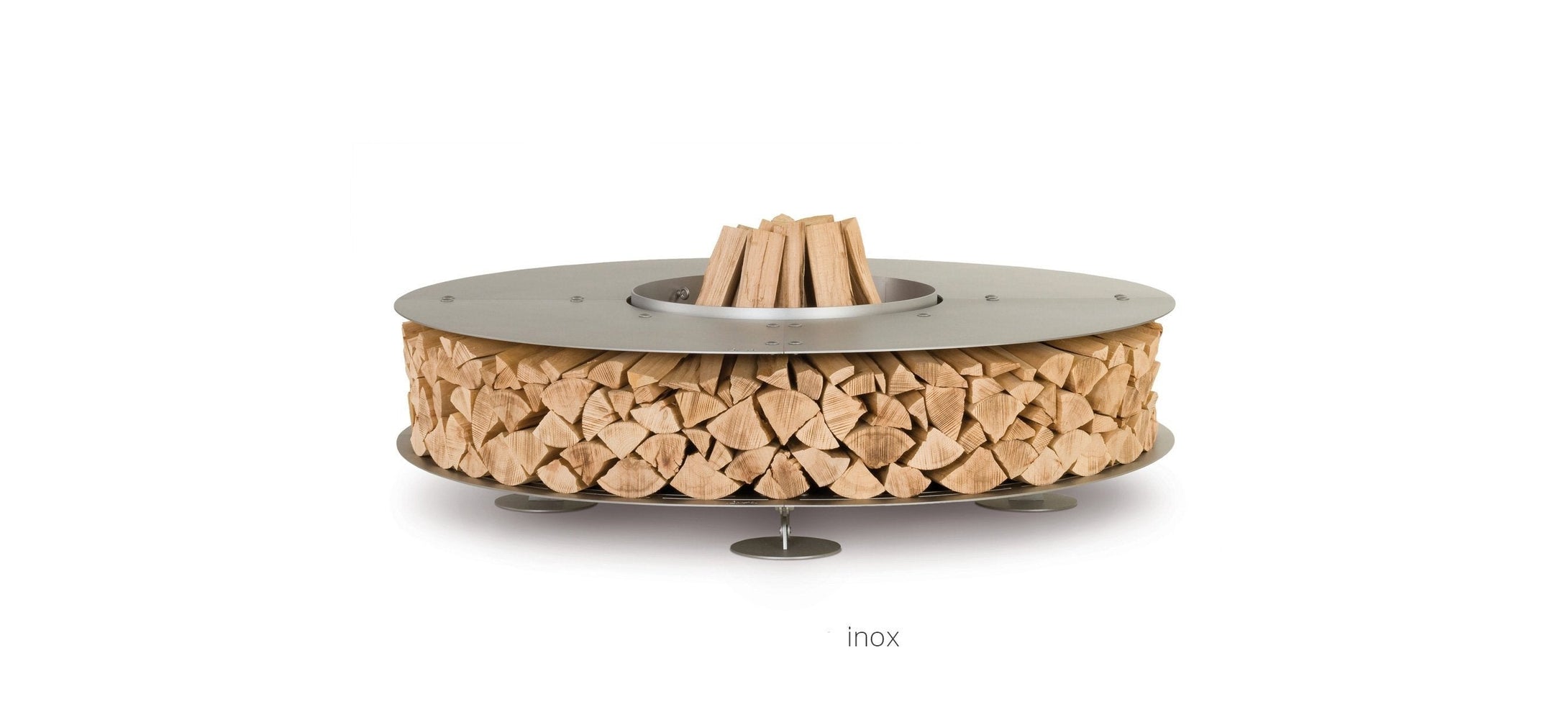 AK47 Design Zero Inox 2500 mm Wood-Burning Fire Pit-The Outdoor Fireplace Store