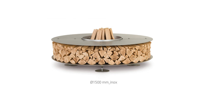AK47 Design Zero Inox 1500 mm Wood-Burning Fire Pit-The Outdoor Fireplace Store