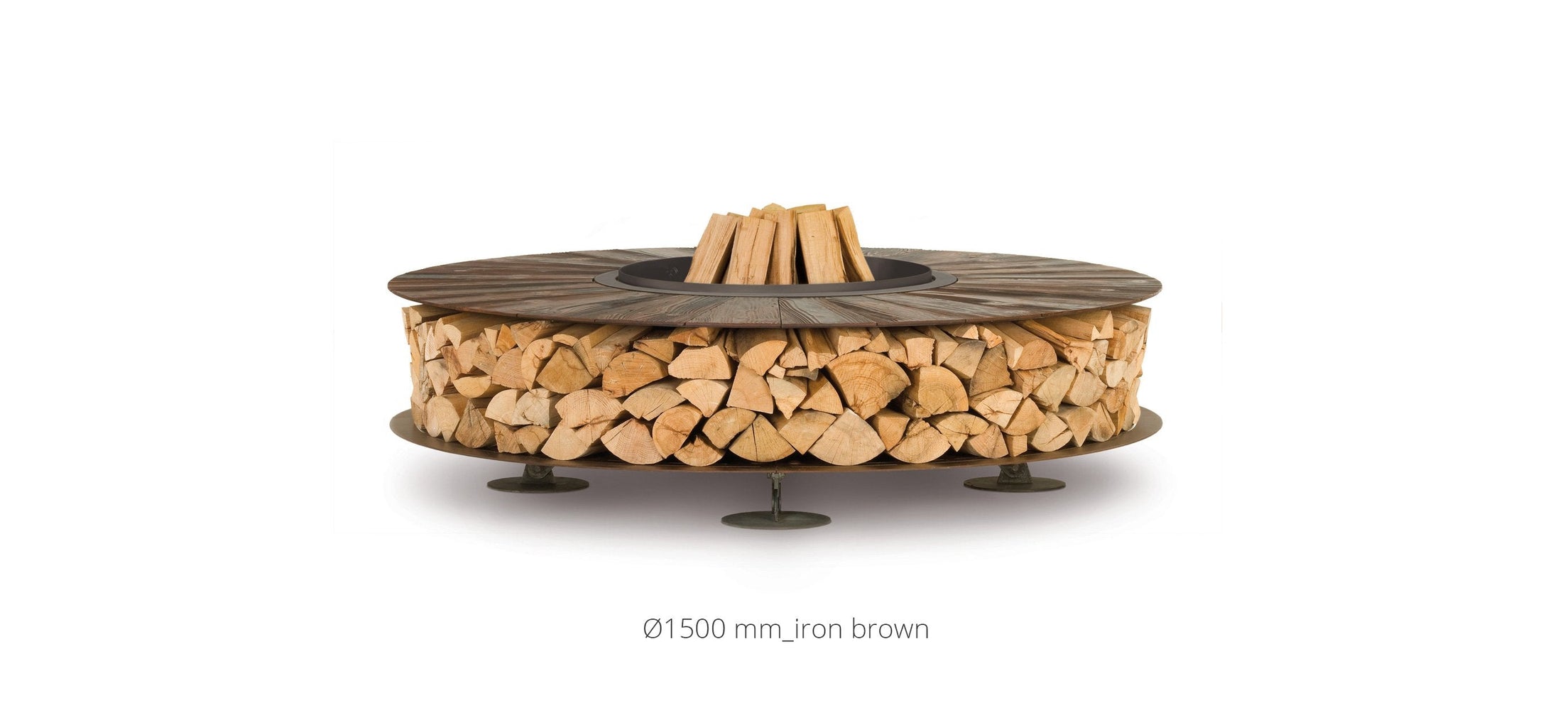 AK47 Design Zero Iron Corten 2000 mm Wood-Burning Fire Pit-The Outdoor Fireplace Store