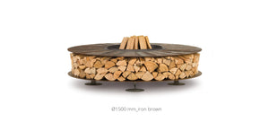 AK47 Design Zero Iron Corten 2000 mm Wood-Burning Fire Pit-The Outdoor Fireplace Store