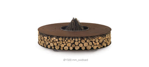 AK47 Design Zero Corten Natural 1200 mm Wood-Burning Fire Pit-The Outdoor Fireplace Store