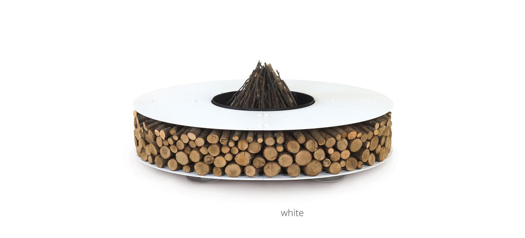 AK47 Design Zero White 1000 mm Wood-Burning Fire Pit-The Outdoor Fireplace Store