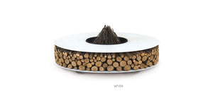 AK47 Design Zero White 1200 mm Wood-Burning Fire Pit-The Outdoor Fireplace Store