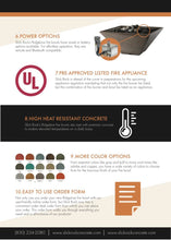 Load image into Gallery viewer, Slick Rock Ridgeline Square Fire Bowl - Match Lit - The Outdoor Fireplace Store
