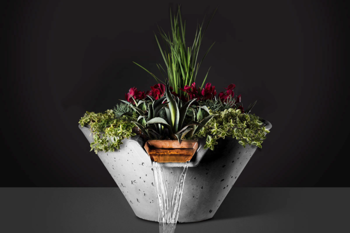 Slick Rock Cascade Conical Water and Planter Bowl - The Outdoor Fireplace Store