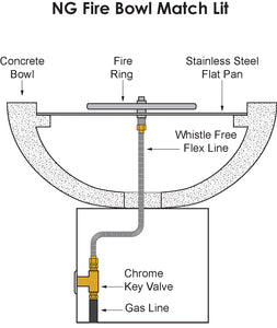 Top Fires 24" Concrete GFRC Fire Bowl Square OPT-24SFO - The Outdoor Fireplace Store
