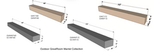 Load image into Gallery viewer, Outdoor GreatRoom Washed Cedar Linear Supercast Wood Mantel GWCT - The Outdoor Fireplace Store