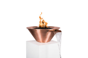 Top Fires 24" Copper Fire & Water Bowl Electronic OPT-101-24NWCBE - The Outdoor Fireplace Store