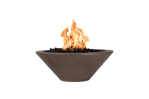 Top Fires 24" Concrete GFRC Fire Bowl Tapered Round Elect. OPT-24RFOE - The Outdoor Fireplace Store