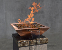 Load image into Gallery viewer, Top Fires 24&quot; Square Copper Fire &amp; Water Bowl Electronic OPT-24SCFWE - The Outdoor Fireplace Store