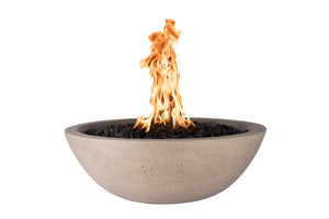 Top Fires 27" Concrete GFRC Fire Bowl Round OPT-27RFO - The Outdoor Fireplace Store