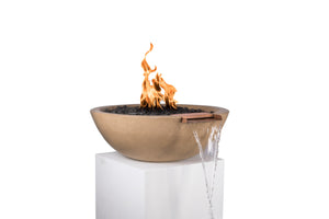 Top Fires 27" Concrete GFRC Fire & Water Bowl Round OPT-27RFWM - The Outdoor Fireplace Store