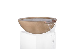Top Fires 33" Concrete GFRC Water Bowl Round OPT-33RWO - The Outdoor Fireplace Store