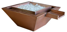Load image into Gallery viewer, Top Fires 30&quot; Square Copper Fire &amp; Water Bowl Electric OPT-SQ30FANDWE - The Outdoor Fireplace Store